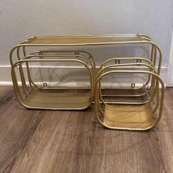 3 Gold Floating Shelve