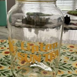 Vintage 70’s 80’s Lipton Sun Tea Glass Jug