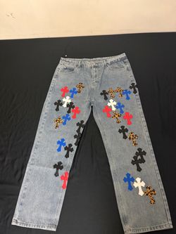 Light chrome heart jeans
