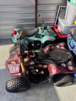 Two Kids ATVs Mini Quad Bikes