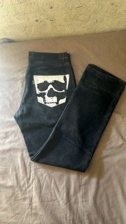 G59 skull denim jeans black