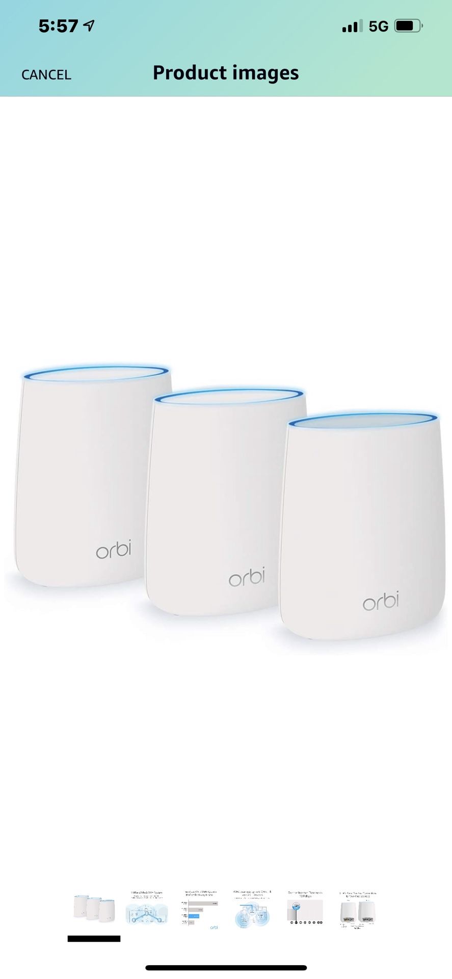 NETGEAR Orbi Tri-band Whole Home Mesh WiFi System with 2.2Gbps speed (RBK23) Router & 2 Satellites