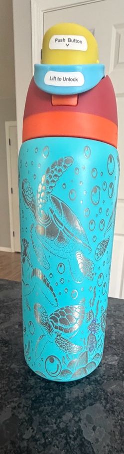 32oz Owala Turtle Design Water Bottle