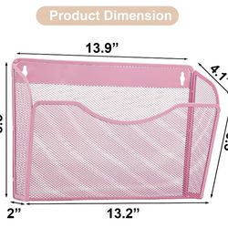pink hanging file holder
