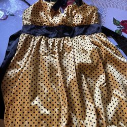 Yellow Poke O Dot Dress