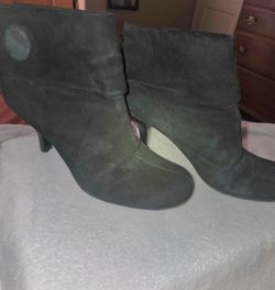 Black suede ankle boots