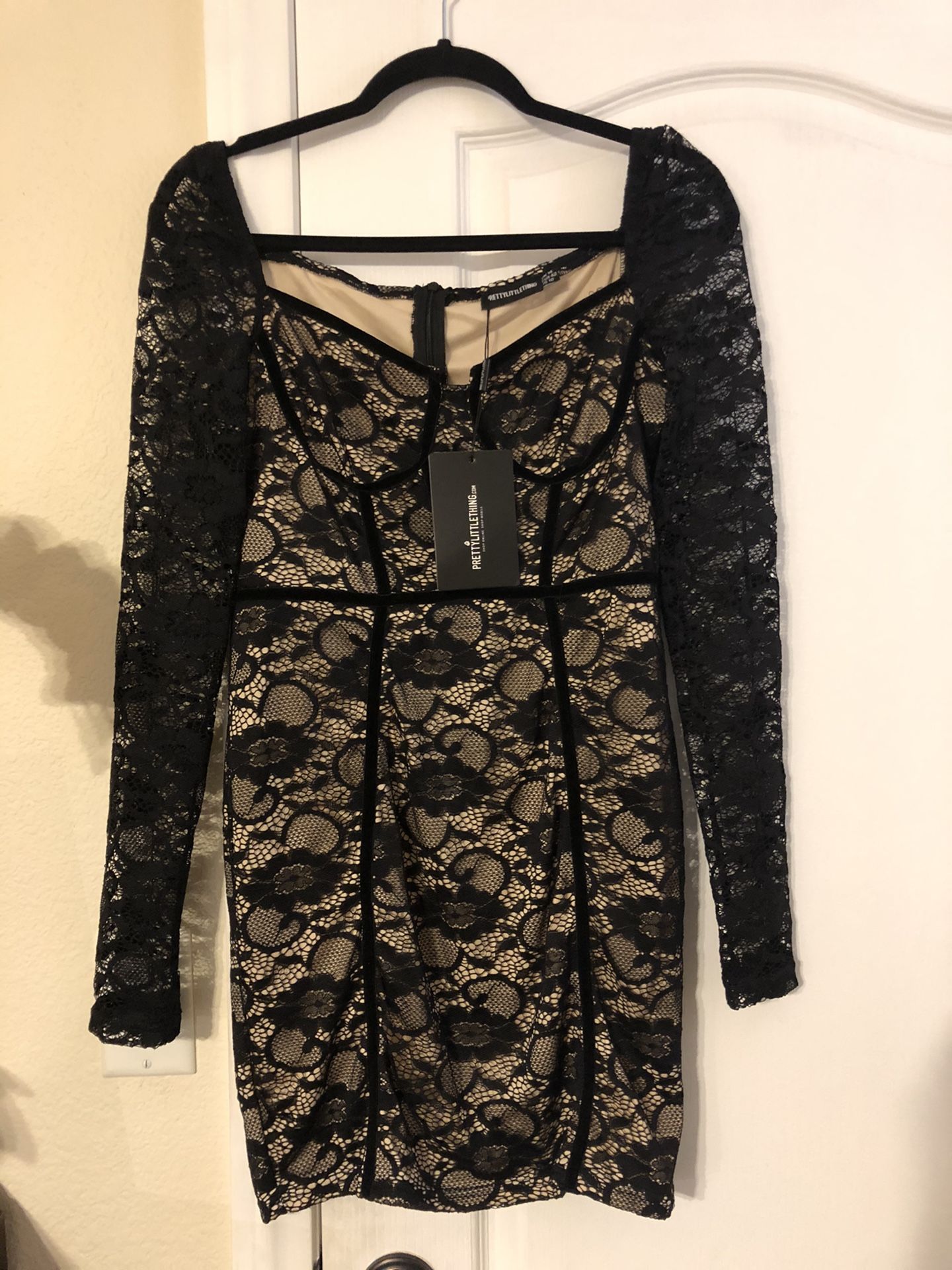 Pretty Little Thing Bodycon Lace Dress US Size 10