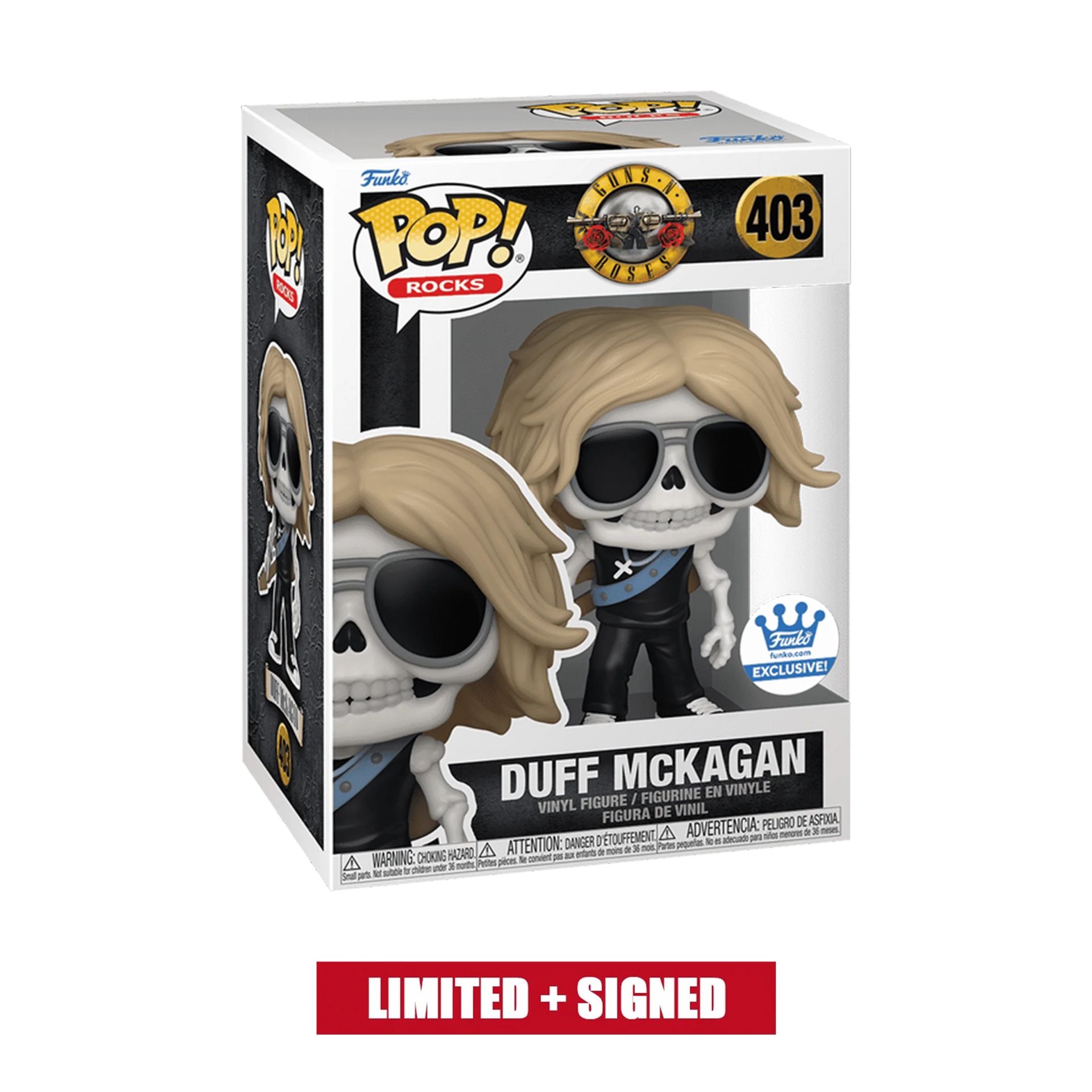 Guns ‘n’ Roses Duff McKagan Funko Pop Rocks Signed
