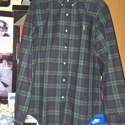Polo Ralph Lauren Men's Button Up Shirt Multicolor Plaid Size XL Slim Fit