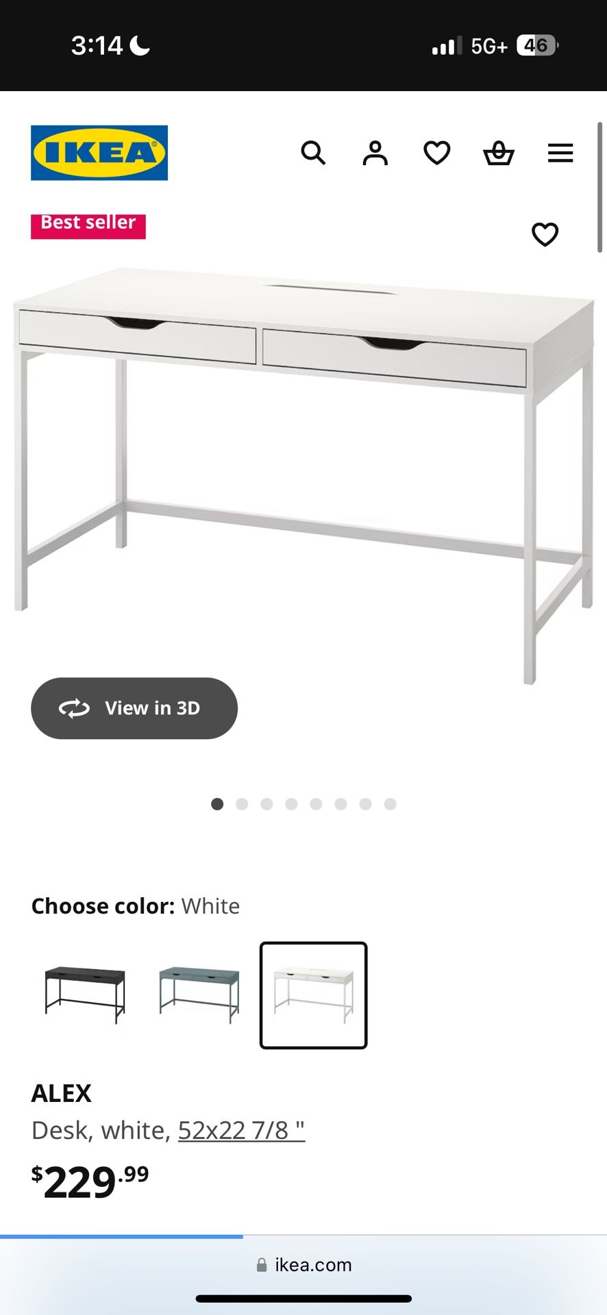 Alex Ikea desk 