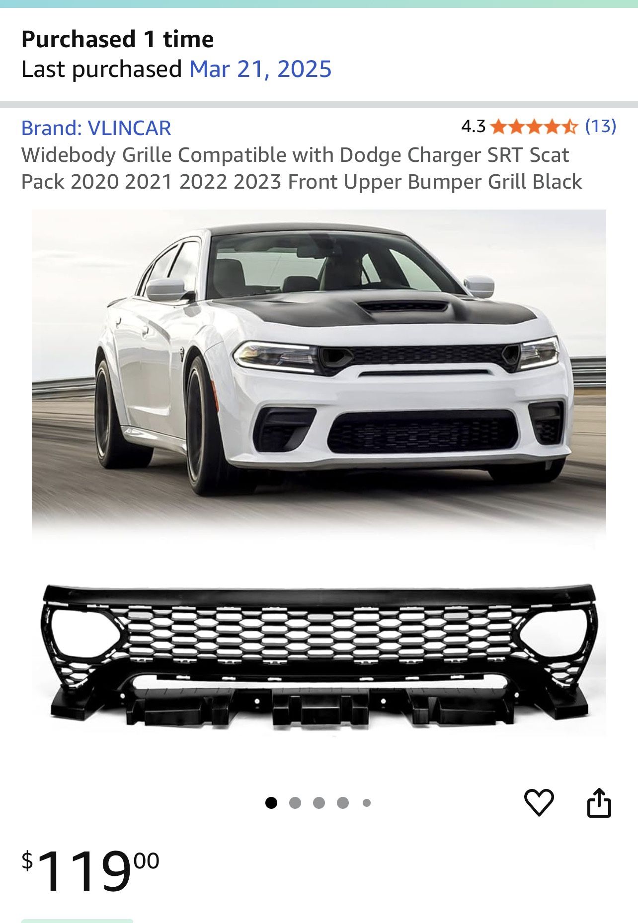 Charger grille