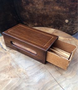 1930’s-50’s Wooden Kitchen Matchbox Dispenser/Holder Eddy Match Co. Redbird Matches