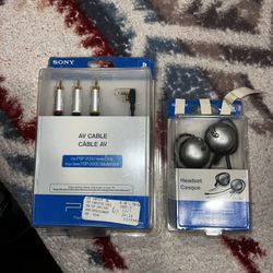 Sony PSP Accessories (Headphones And Av Cable