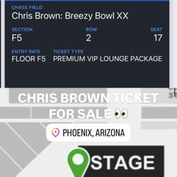 Chris Brown 2nd Row Ticket