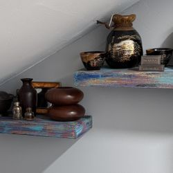 Foot Long Customized Colorful Wooden Floating Shelves To Fit Almost Any Decore  