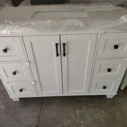 48"White Bathroom Vanity