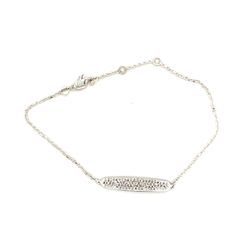 Kendra Scott Mattie Pave Diamonds Silver Bracelet