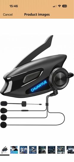 Motorcycle Bluetooth Headset, 43mm HD Speakers, 1000m 2-Way Intercom, Glove-Friendly Knob, Triple Noise Cancellation, Music Sharing, FM, IP67 Waterpro