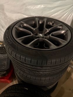4 dodge charger rims and tires -20 inches
