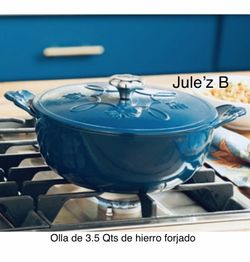 Princess House Olka De 3.5 Qts De Hierro Forjado Nueva En Su Caja
