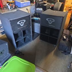 Pair Of Cerwin-Vega LR-36 Sound Reinforcemnt Subwoofer Speakers