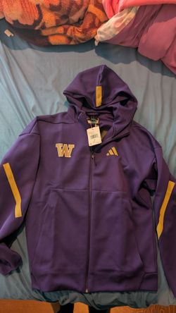 UW Huskies Adidas Jacket 1 Small, 1 Medium. With Hood Brand New With Tags