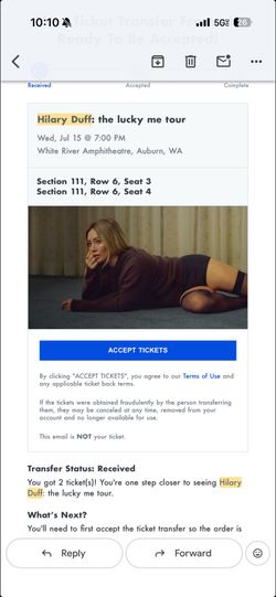 Hillary duff tickets
