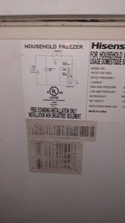 Hisense 6.9 Cu Ft Chest Freezer - Works Perfect!