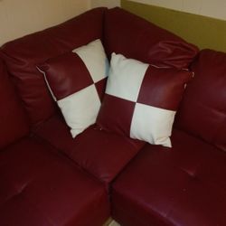 Burgundy Sectional Nice 