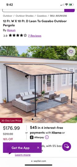 NEW IN BOX - Gazebo Outdoor Pergola Patio Shelter 12 X 10