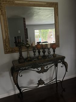 Very Large Mirror, Table and Candles