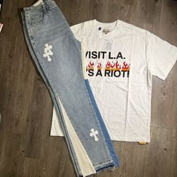 GALLERY DEPT SET SIZE LARGE JEANS 34