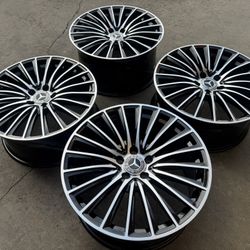 19” Wheels fit Mercedes E Class CLS S550 CLA Rims New Black Machine 