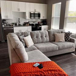 Grey L-shaped Sectional 