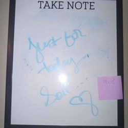 'Take note' white board