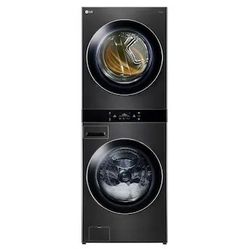 LG Stacked Laundry Center with 5-cu ft Front load Washer and Gas 7.4-cu ft Dryer