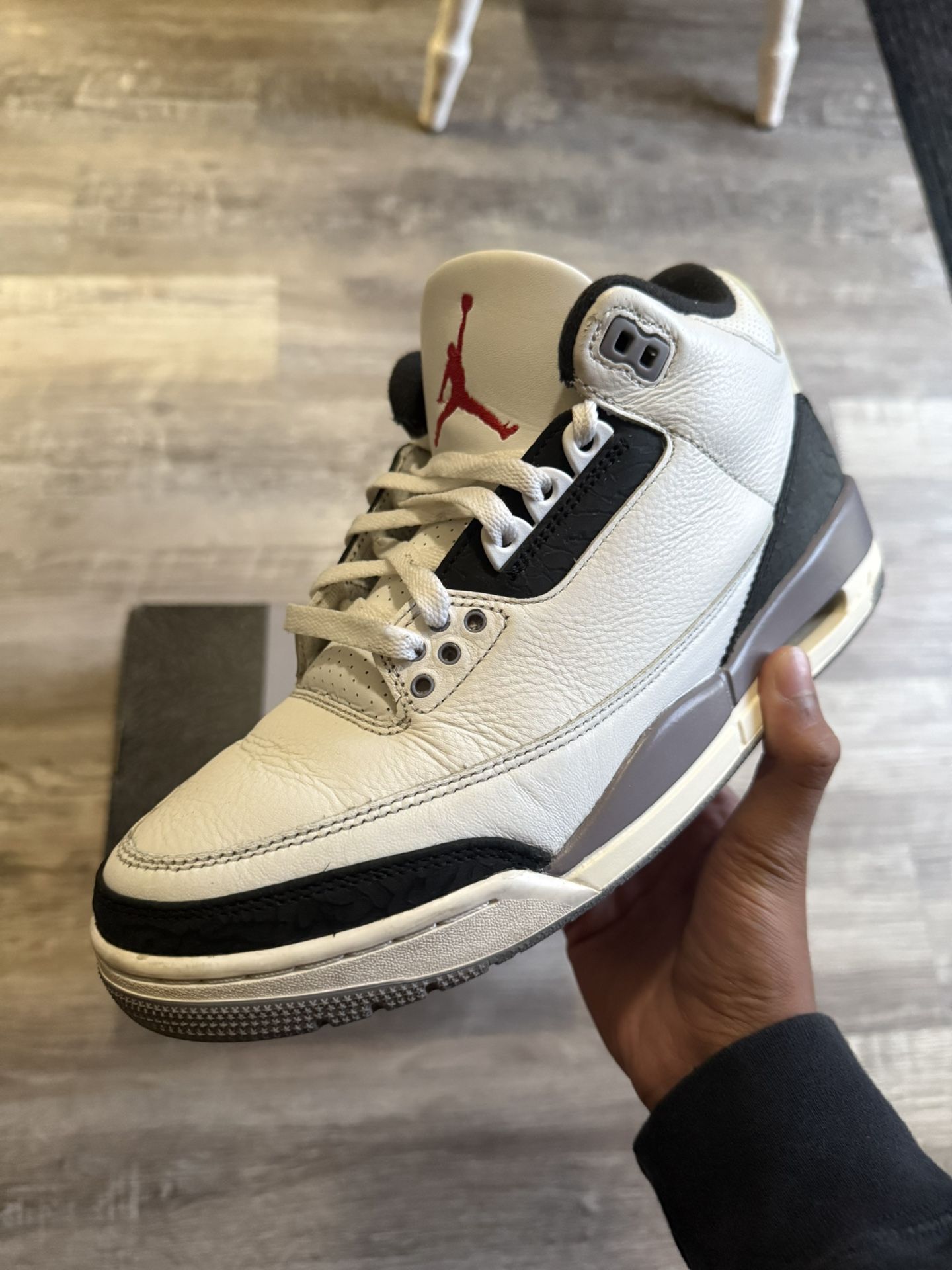 Mens Jordan 3 Grey Cement 8.5