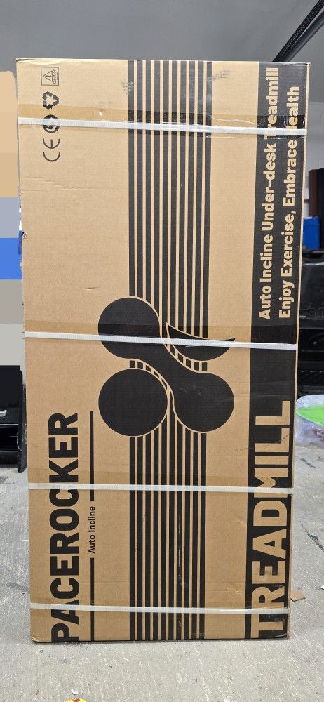 PACEROCKER Walking Pad Treadmill with 12% 9-Level Auto Incline, 450 lbs Capacity Bluetooth Speaker Under Desk Treadmills for Home Hiking, 5 MPH (black