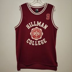 Vintage Hillman College Basketball Jersey - Maroon/White - Size L - Wayne #9