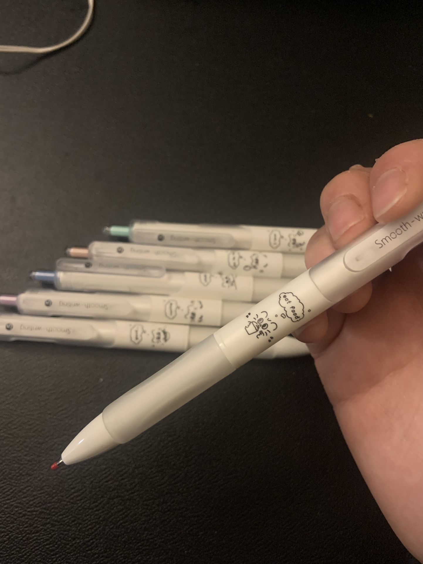 6pcs 0.5mm Black Ink Pens