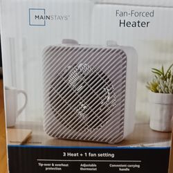 New In Box Maninstay Fan Forced Heater For Small Rooms 