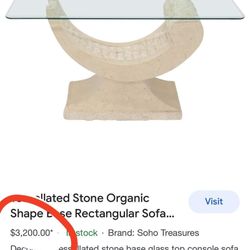 Tessellated Stone Organic Shape Base Visit > Rectangular Sofa Console ...