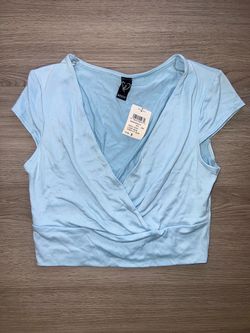 Windsor Baby Blue Cropped Tee (**NEW)