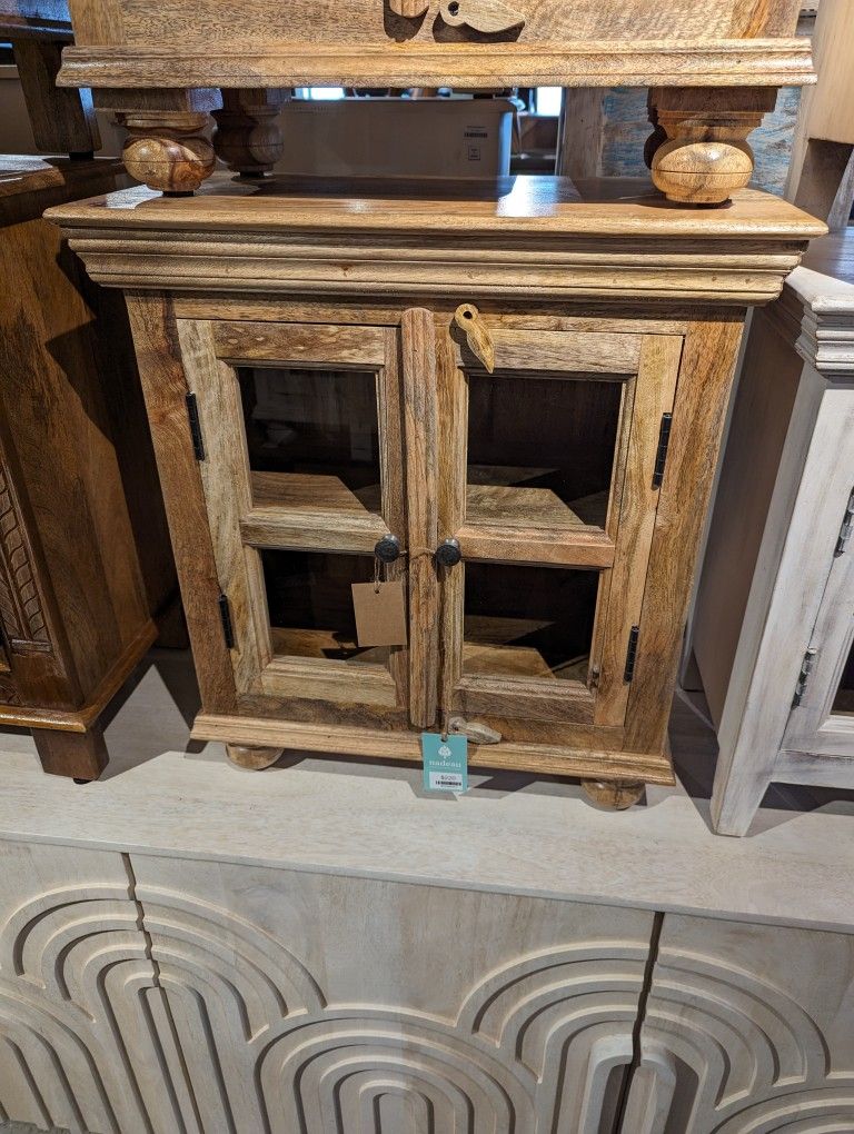 Imported Two Door Mini Cabinet End Table 