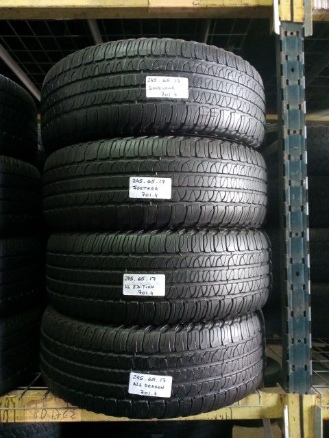 (4) MATCHING FULL SET P245/65R17 GOODYEAR WRANGLER FORTERA HL 245/65R17  TRUCK SUV TIRES 245 65 17 for Sale in Fort Lauderdale, FL - OfferUp