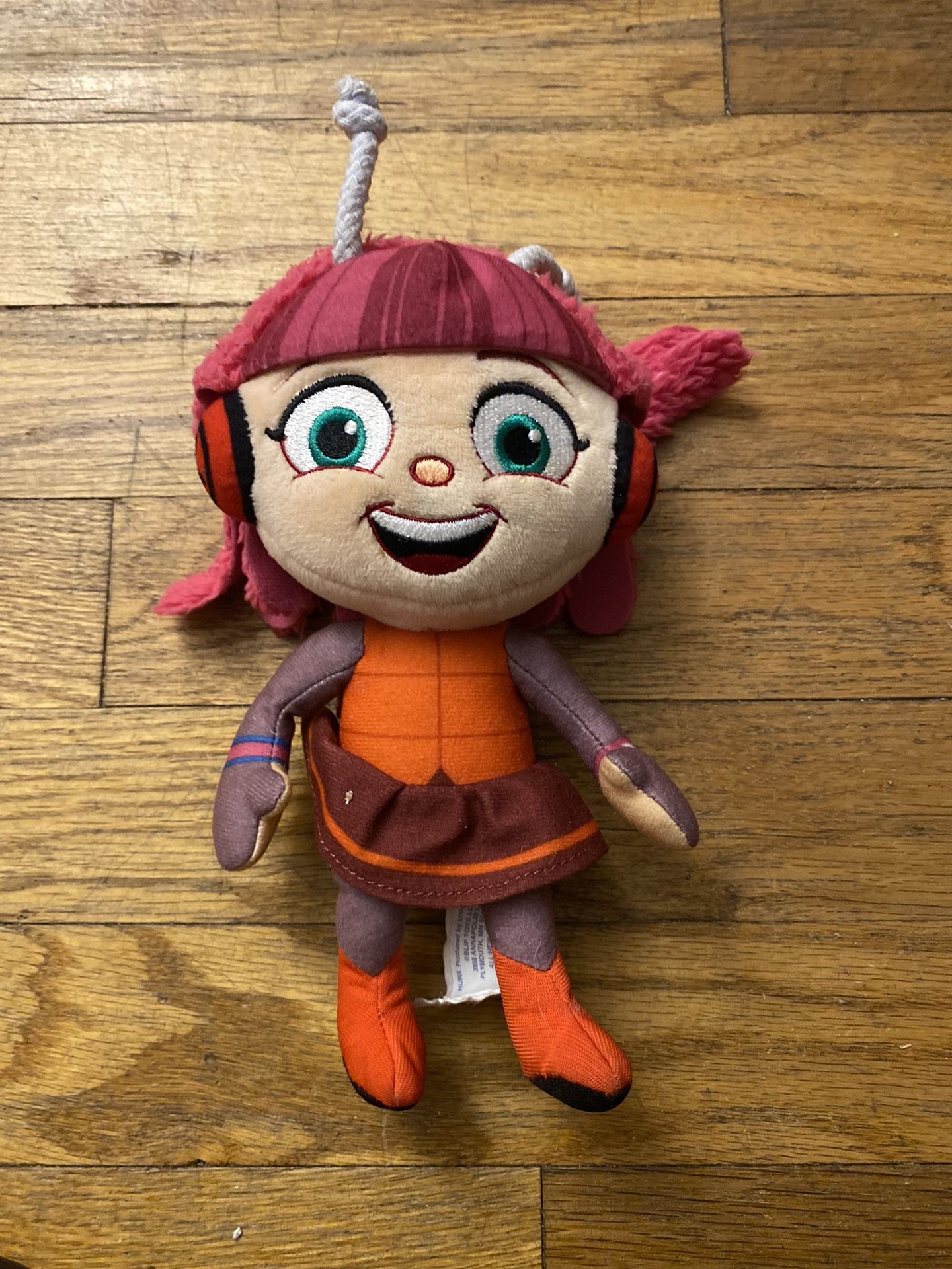 Beat Bugs Kumi Ladybug Girl Pink Hair Plush Stuffed Toy Doll 8"