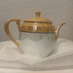 Noritake M Pearlescent and Gold Lusterware Sugar bowl & teapot made in Japan