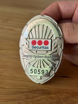 Securitas Badge “Integrity Vigilance Helpfulness” #50593