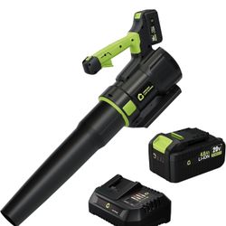 New Open Box Electric Leaf Blower, 650CFM & 200MPH, Cordless Leaf Blower with 4.0Ah Battery, 20V Blowers Cordless, Lightweight Battery