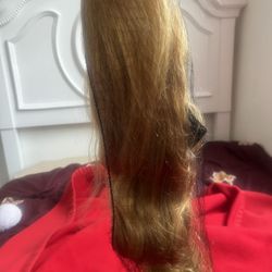 22 inch honey blonde Human Hair Wig 